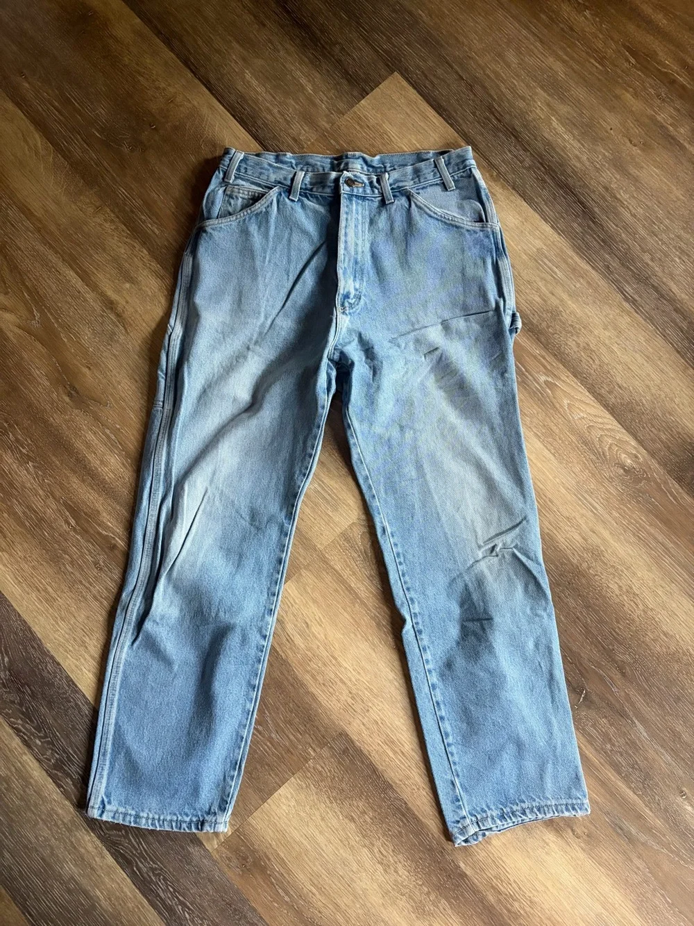 Vintage Dickies Men's Light Blue Classic Straight Jeans